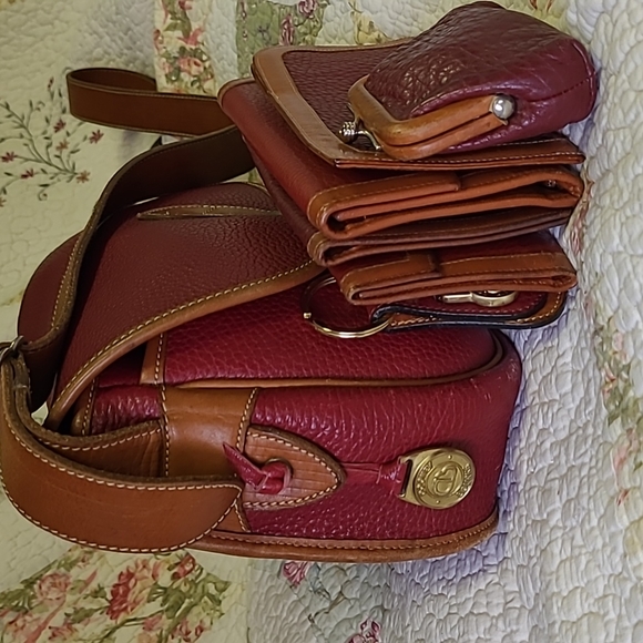 Vintage Dooney & Bourke AWL (Rare) Rose Satchel Bundle - Picture 3 of 17